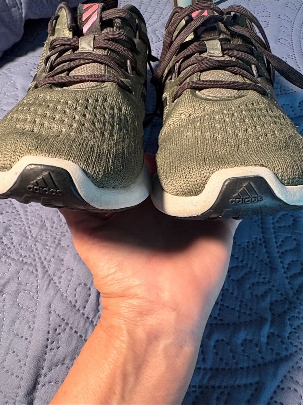 Adidas Edge Bounce Running Shoes Women’s 8.5 Green Athletic Sneakers